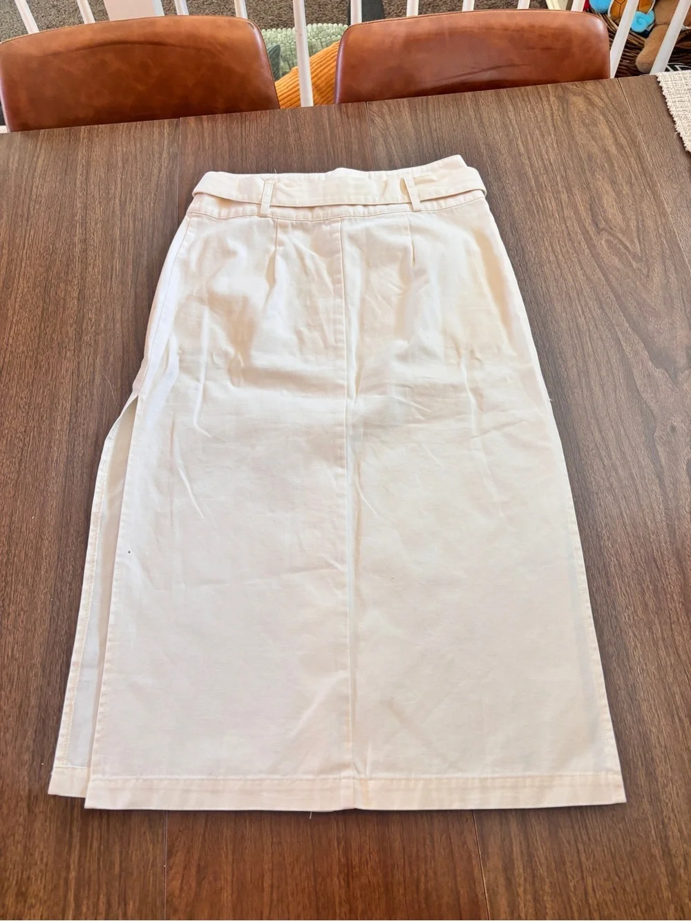 O'Neill Button-Front Midi Skirt in Light Cream - Picture 4 of 7